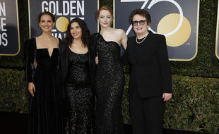 Golden Globes Black Dress Protest Participants